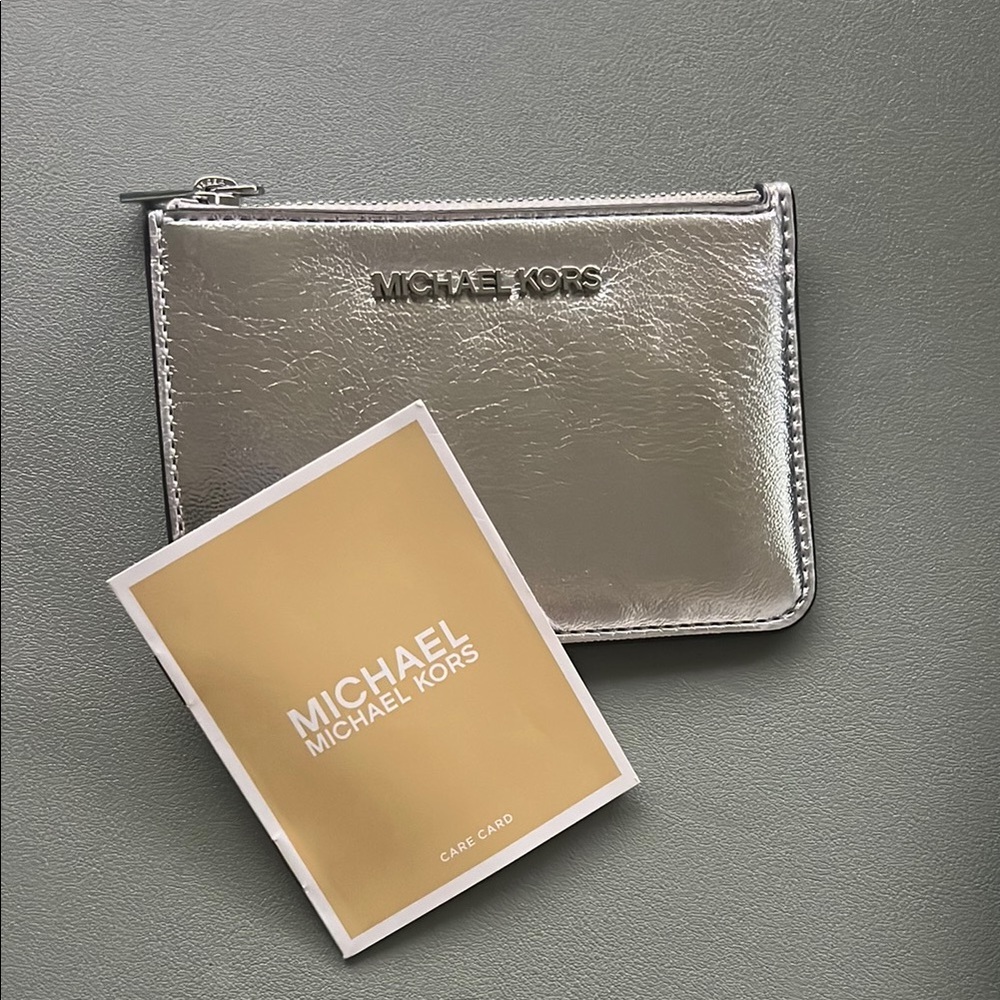 Michael Kors Silver Wristlet